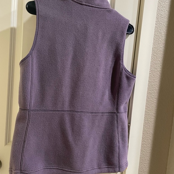 L.L. Bean Heathered Purple Fleece Vest - Picture 2 of 3